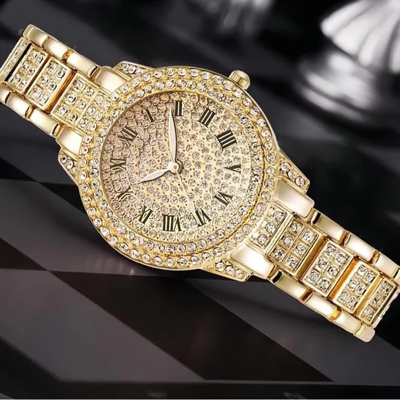 Anthropologie Gold Women's Watch and Bracelet - Picture 5 of 6